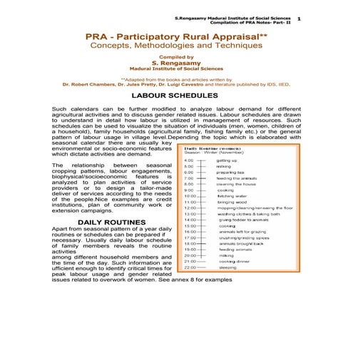 Participatory Rural Appraisal Part II