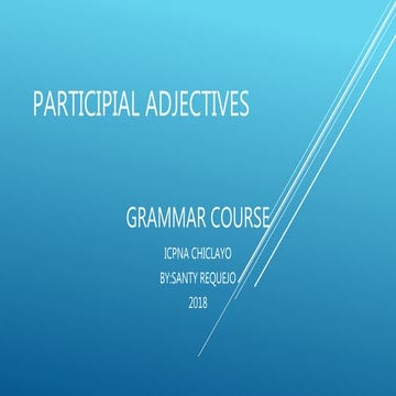 Participial adjectives