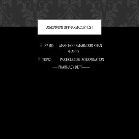 Particle size determination