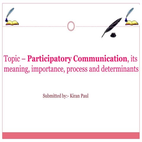 Participatory communication 
