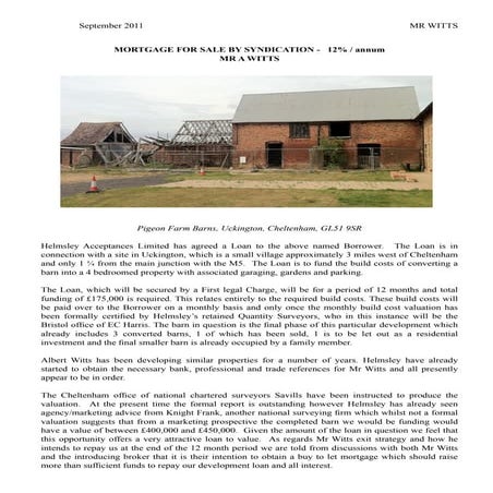 Helmsley Loan 12%/annum