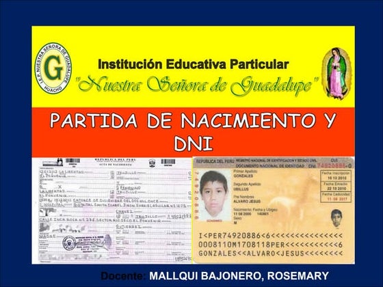 Partida de nacimiento tati | PPT