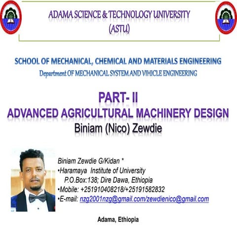 PART- II: Advanced Agricultural Machinery Design -Belt Drives.ppt