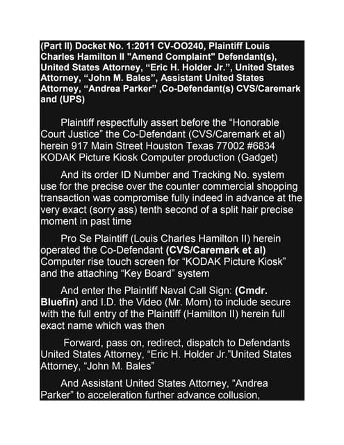 Part ii amend complaint
