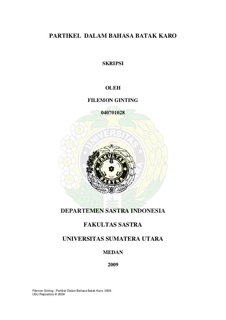 Partikel Dalam Bahasa Batak Karo