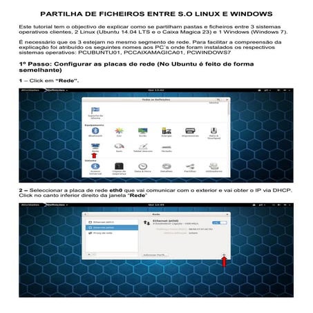 Partilha de ficheiros entre Linux e Windows