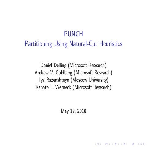 Graph Partition with Natural Cuts