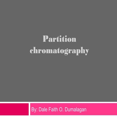 Partition chromatographyfinal