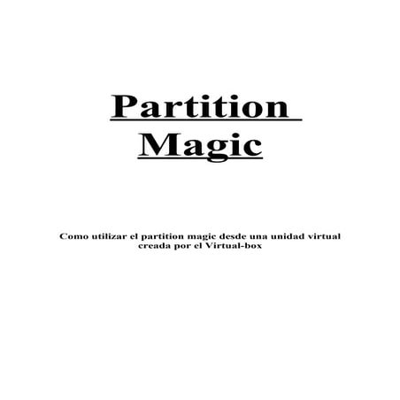 Manual de partition wizard | DOCX