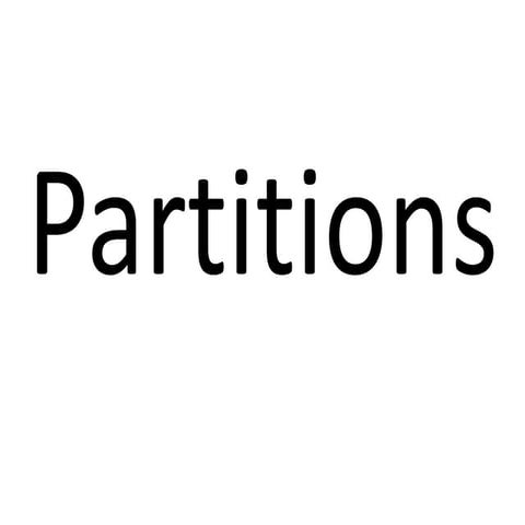 Partitions