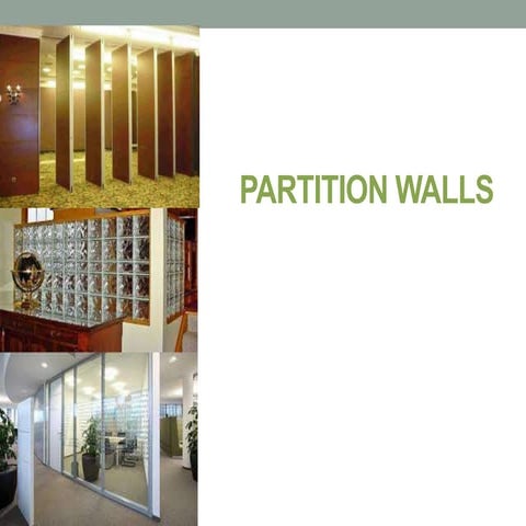 Partition walls
