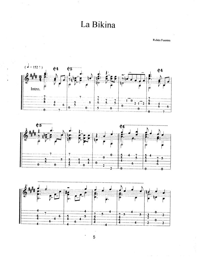 Partituras de musica mexicana para guitarra