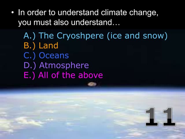 Climate Change and Meteorology Quiz...