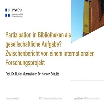 Partizipation in Bibliotheken als gesellschaftliche Aufgabe?