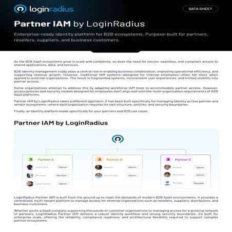 Scalable Partner IAM Solutions Powered by LoginRadius