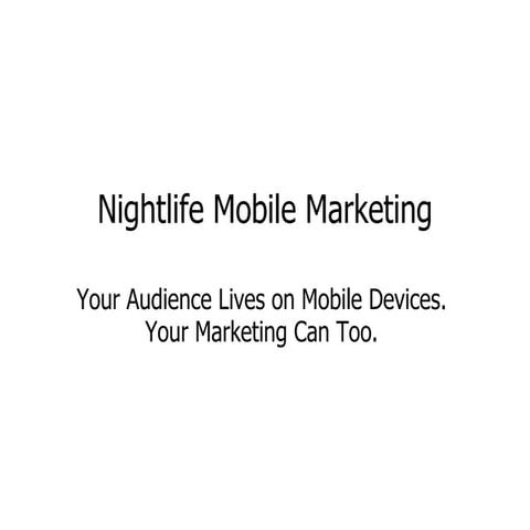 SMS/Mobile Marketing Real Estate Presentation