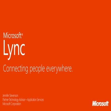 Partner Productivity Overview - Lync 2013
