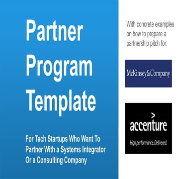 Partner Program for Tech Startups - and not only