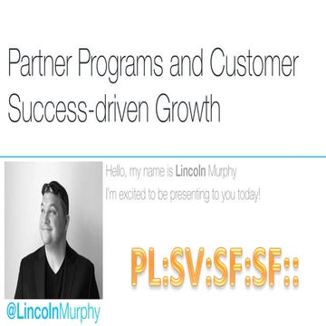 Partner Programs and Customer Success-driven Growth