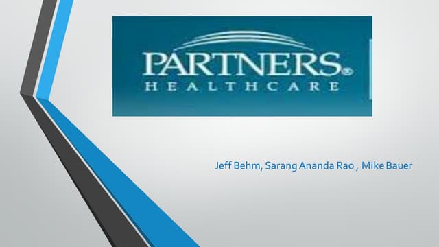 Partners Healthcare Case Analysis