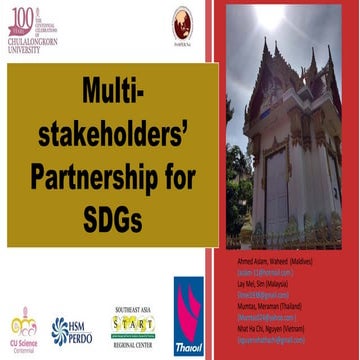 Multistakeholders' Partnership for SDGs