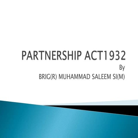 Partnership act