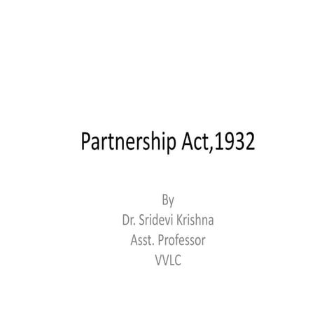 Partnership act