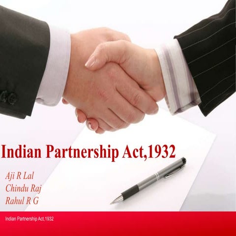 Partnership act 1932