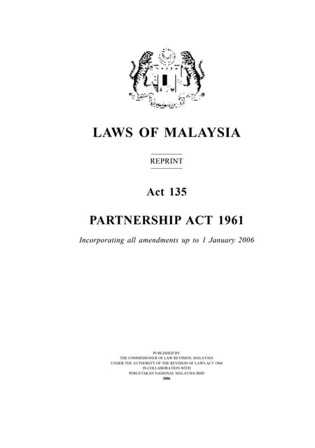 Partnership Act 1961