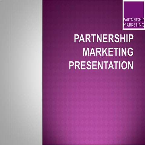 Partnership Marketing Presentation 2011