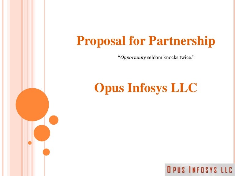 business partnership proposal sample