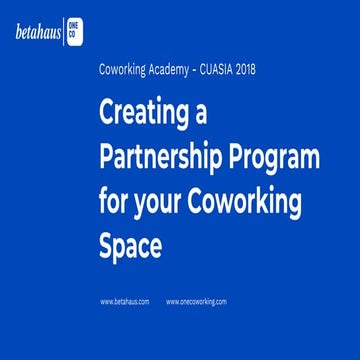Creating a Partnership Program for your Coworking Space