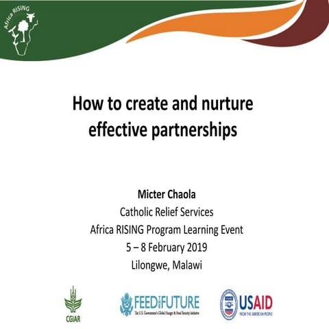 How to create and nurture effective partnerships