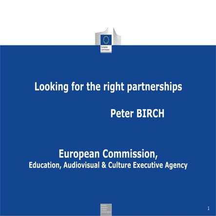 Looking for the right partnership - Peter Birch