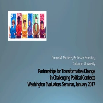 Partnerships for Transformative Change in Challenging Political Contexts w/ D...