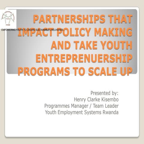 Partnerships that impact policy making and take youth