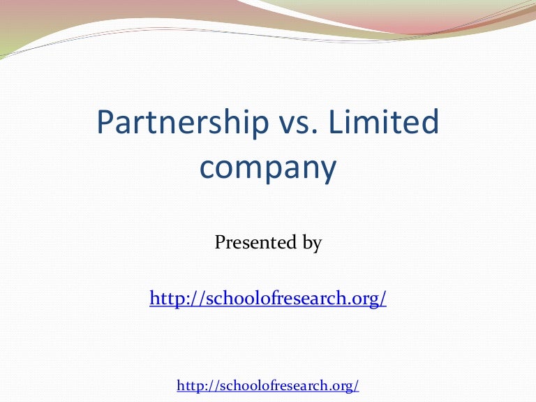 Partnership vs limited company