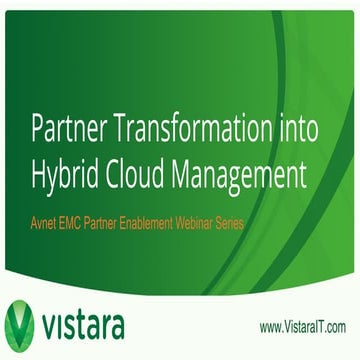Partner Transformation for Hybrid Cloud Management