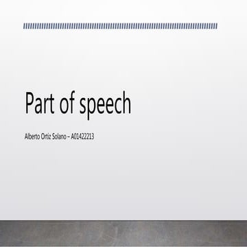 Part of speech
