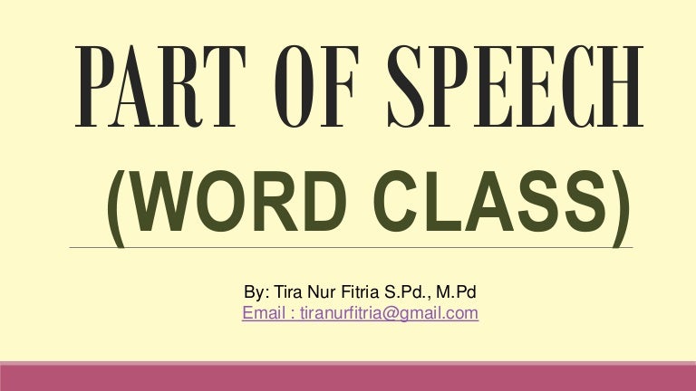 what part of speech is the word but