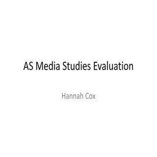 Evaluation- Part one