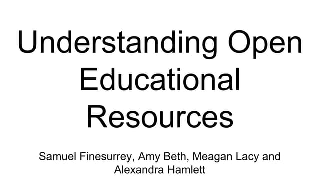 Part one understanding oers