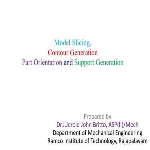 Part Orientation & Support Structures | PPTX