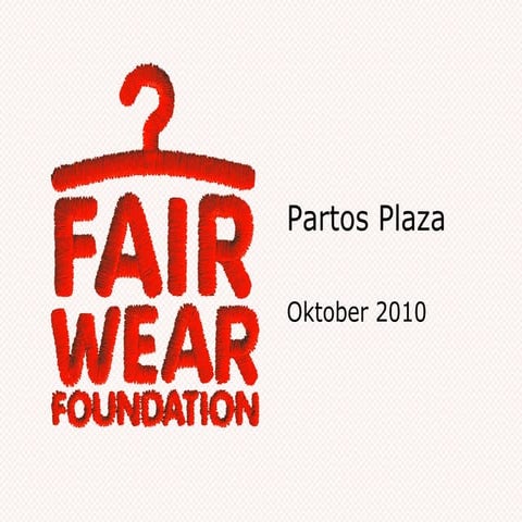 Partos oktober 2010 fair wair foundation