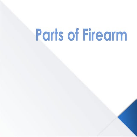 DFT - Fundamentals of Marksmanship - Parts of Firearm