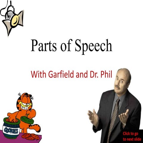 Parts of Speech With Garfield and Dr Phil PPT 