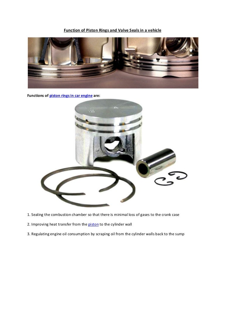 Partsavatar, Canada Function of piston rings and valve seals in a v…