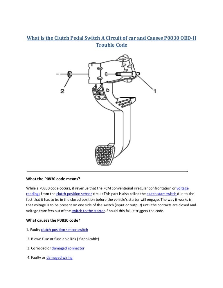 PartsAvatar.CA What is the Clutch Pedal Switch A Circuit of car