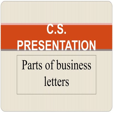 Parts of a business letter