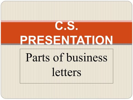 Six Standard parts of a letter | PDF